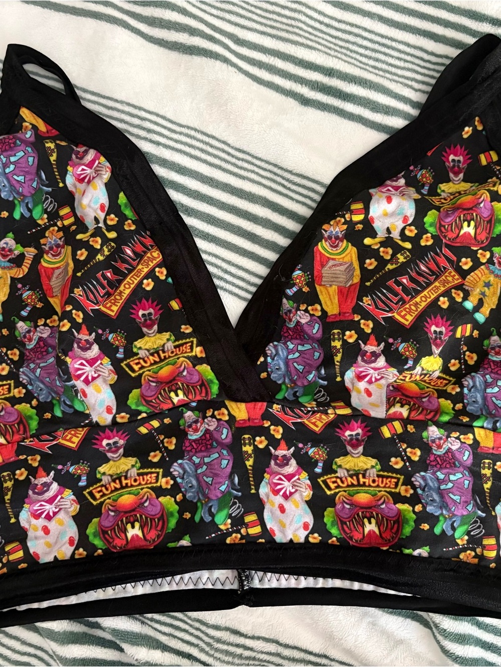 Killer Clowns from outer space Bralette